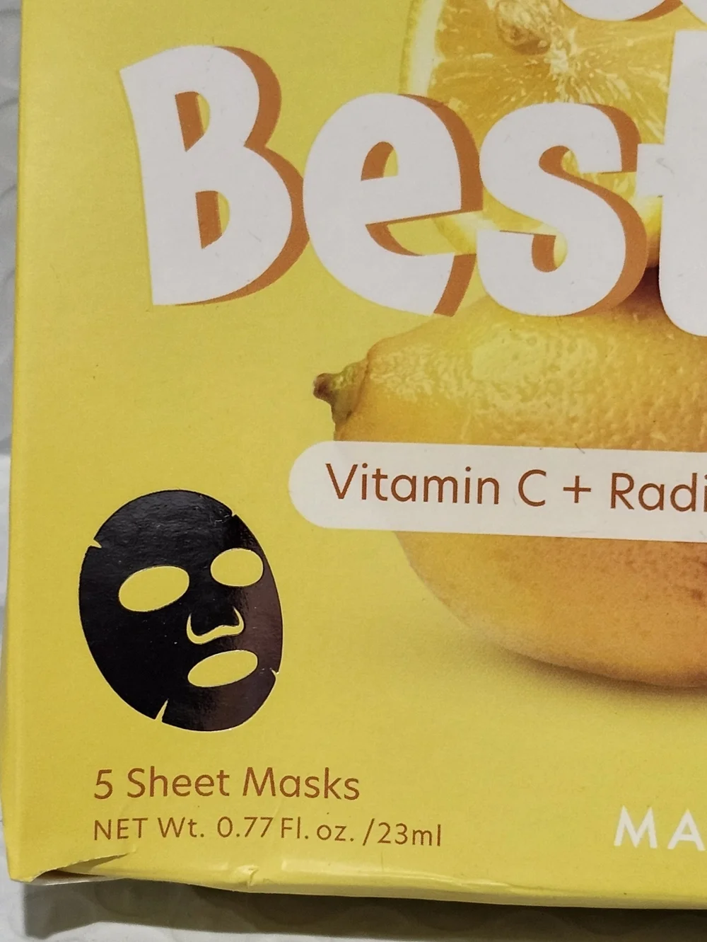 Célavi Zesty & Best-y Vitamin C + Radiance Boost Face Sheet Masks - 5 Count